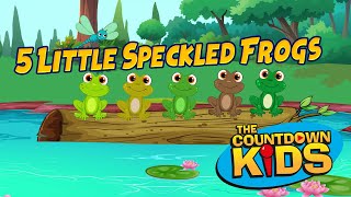 Five Little Speckled Frogs  The Countdown Kids  Kids Songs amp Nursery Rhymes  Lyrics Video [upl. by Boor383]