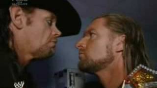 Triple H and The Undertaker Backstage  Smackdown 24102008 [upl. by Enilram]