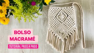 DIY MACRAMÉ Tutorial BOLSO Paso a paso Degrenette [upl. by Johen]