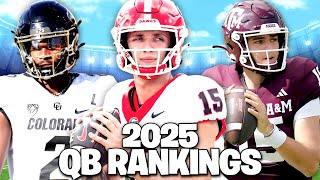 Quarterback Rankings For The 2025 NFL Draft Summer Scouting [upl. by Murphy]