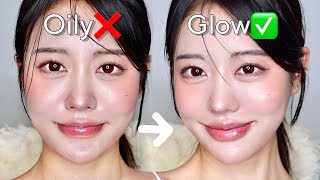 Oily❌ Dewy glowy ✅ ULTIMATE GLOW MAKEUP TUTORIAL [upl. by Alinoel]