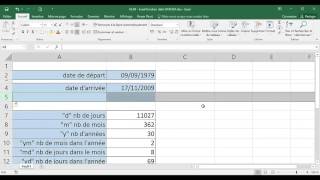 Excel  4 Expert  Cours Fonction Date DATEDIF [upl. by Nylatsirhc]