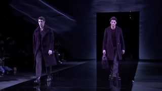 Francisco Lachowski Emporio Armani FallWinter 14  Milan Menswear Fashion Week 2014 [upl. by Esorylime]