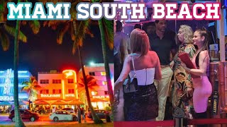 SOUTH BEACH MIAMI WALK AT NIGHT 2024 4K [upl. by Siobhan913]