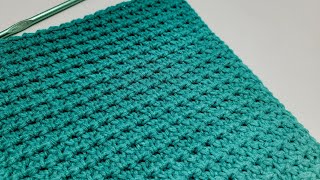 EASY Crochet Stitch For Blankets and Scarfs  Double Split Single Crochet Stitch Tutorial [upl. by Atiruam]