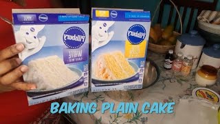 Pillsbury white cake and butter yellow cake mix Easy cake using box cake mix [upl. by Persson]