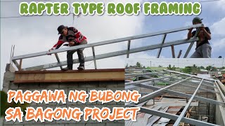 Rafter type roof framing installation [upl. by Elwina]