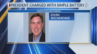 Natchitoches Parish presidentrestaurant owner charged with simple battery [upl. by Adnek]