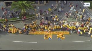 La Via Catalana captada por un dron desde el aire [upl. by Larimor]