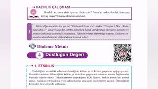 8 Sınıf Türkçe Dersi Dostluğun Değeri Dinleme Metni [upl. by Anidem961]