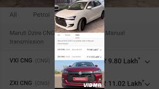 Maruti New Dzire Maruti dzire on road price CNG 2024 [upl. by Lillian]