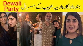 Hindu actress Areeba Habib celebrating Deewali party [upl. by Notsecnirp]