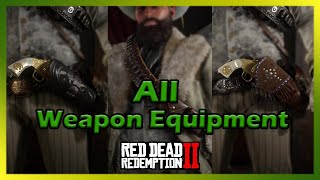 Red Dead Redemption 2  All Weapon Equipment Satchels and Talismans 100 Complete Showcase [upl. by Sundberg744]