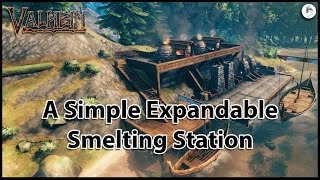 Valheim  Building  Smelting Station [upl. by Llehctim]