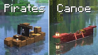 4 Simple Boats in Minecraft  Minecraft Boat Tutorial [upl. by Town]