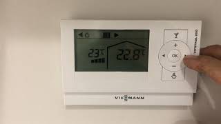 Viessmann Vitotrol 200 Gebruik Hoe te gebruiken Opstartinstructies how to use the thermostat wifi [upl. by Gallard]