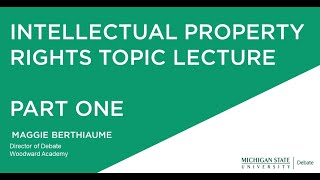 Intellectual Property Rights Topic Lecture  Part 1 [upl. by Akirrehs997]