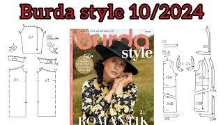 Burda style 102024  full preview and complete line drawing ♥️ [upl. by Tniassuot481]