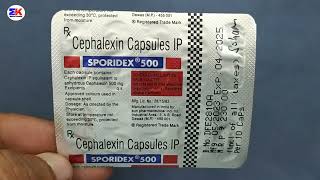 Sporidex 500Mg Capsule  Cephalexin Capsule  Sporidex 500 Capsule Uses Benefits Dosage Review [upl. by Saidee]