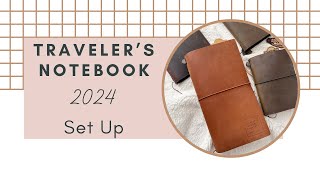 Traveler’s Notebook Standard 2024 Set Up [upl. by Satterlee]