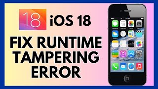 How to Fix Runtime Tampering Error iOS 18 2024 [upl. by Hillie]