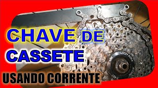 COMO FAZER CHAVE PARA CASSETE COM CORRENTE DE BIKE [upl. by Mllly]