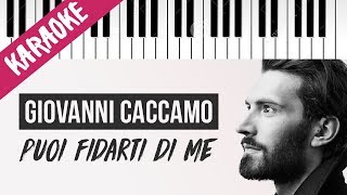 Giovanni Caccamo  Puoi Fidarti Di Me  Piano Karaoke con Testo [upl. by Koressa629]