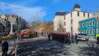 November 11 2024 remembrance ceremony at the Sargents memorial in Downtown StJohns NL canada [upl. by Androw]