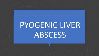 Pyogenic Liver Abscess Liver Infections [upl. by Dredi]