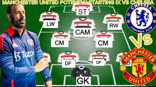 MANCHESTER UNITED PREDICTED LINEUP VS CHELSEA  Chelsea vs Man United Ruud Van nistelrooy … [upl. by Ariad]