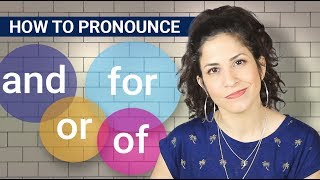 How to pronounce AND OF OR and FOR in a sentence Reductions in English [upl. by Elreath]