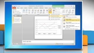 How to show amp hide Gridlines in Line Graphs in PowerPoint 2010 [upl. by Anairo]