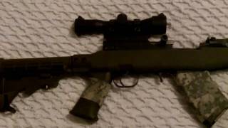 SKS Receiver Cover Scope Mount and Leapers Scope [upl. by Enyallij277]