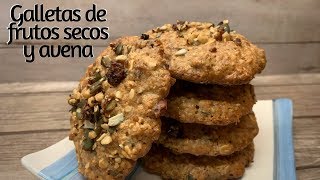 GALLETAS de FRUTOS SECOS Y AVENA  Nutritivas y deliciosas [upl. by Grizelda297]