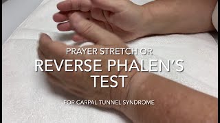 Reverse Phalen’s Test for Carpal Tunnel Syndrome [upl. by Finbur]