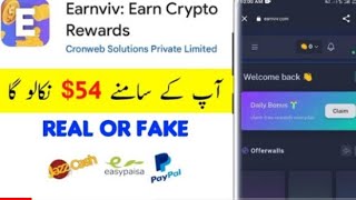 earnviv app se paise kaise kamaye  earnviv earn crypto rewards  earnviv payment proof [upl. by Droc]