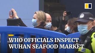 WHO officials inspect seafood market at epicentre of the original coronavirus outbreak in Wuhan [upl. by Alisan371]