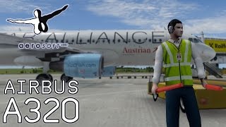 Aerosoft Airbus A320 Full Flight Tutorial AUA Vienna to Heathrow OS461 FSXP3D [upl. by Breh]