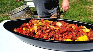 Step by Step Crawfish Boil  The Best Cajun Style Boiled Crawfish Ive Ever Tasted [upl. by Corbie]