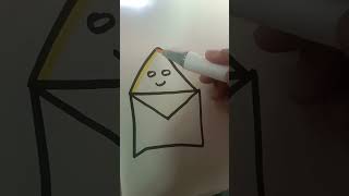 Easy drawing of envelope ✉️envelope falakkunjactivity shortsfeed easydrawing shortvideo colors [upl. by Antons]