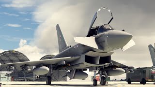 First look at the CJ Simulations Eurofighter Typhoon in Microsoft Flight Simulator [upl. by Naillik]