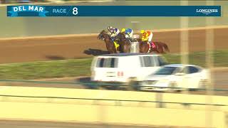 Nysos wins the Bob Hope Stakes race 8 at Del Mar 111923 [upl. by Trillby773]