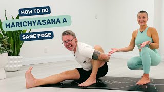 How to do Marichyasana A  Sage Pose in Ashtanga Yoga [upl. by Nosiddam]