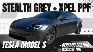 Stealth Grey TESLA Model S with XPEL Stealth PPF  Looks even better than before [upl. by Ayotnom]