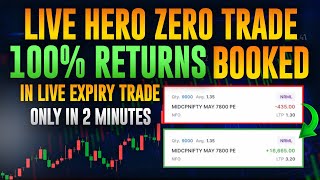 Hero zero live trade booked 100 returns in 2 minutes  Expiry day live trading  By TradeLikeBerlin [upl. by Ydnik45]