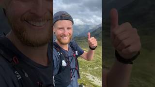 Incredible views of Mont Blanc whilst trail running in the mountains⛰️💚 trailrunning mountians [upl. by Severson]