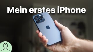 Mein ERSTES iPhone nach 10 Jahren Android  iPhone 15 Pro erster Eindruck [upl. by Ennahtebazile]