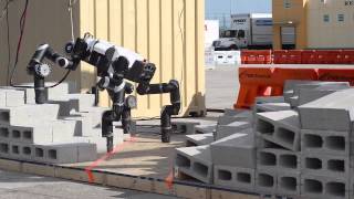 RoboSimian FourFooted Robot Competes at DARPA Challenge  Video [upl. by Euqinu731]