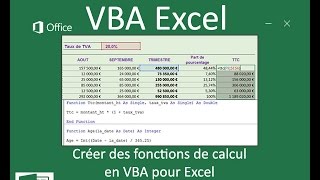 Créer des fonctions Excel en VBA disponibles partout [upl. by Thapa]