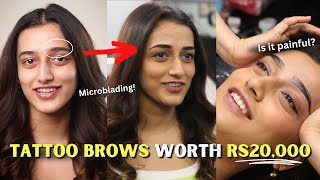 Eyebrow Makeover worth Rs 20000  Microblading Eyebrows Experience  Aashi Adani [upl. by Eicnarf883]